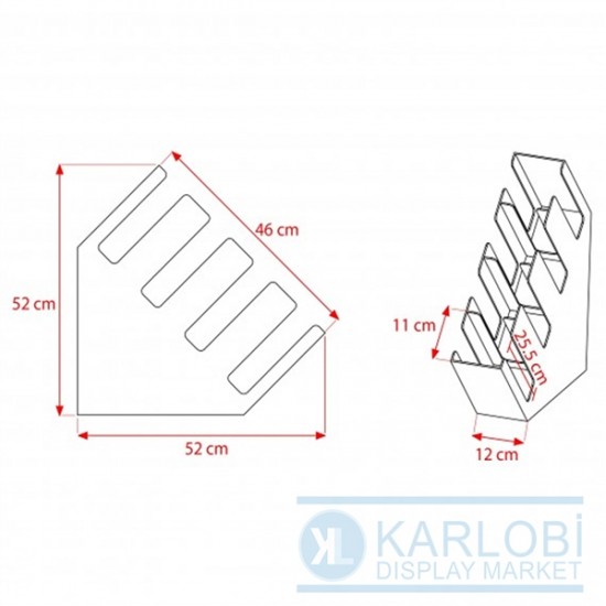 Karton Bardak Organizer 4 lü