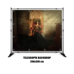 Teleskopik Backdrop Stand 300x300 cm