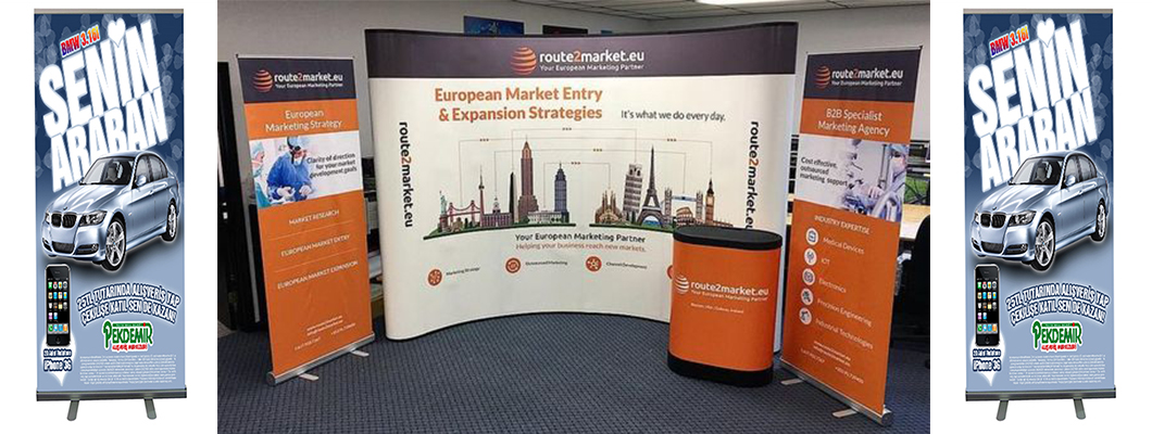 Pop Up Stand and Rollup Banner for Fair